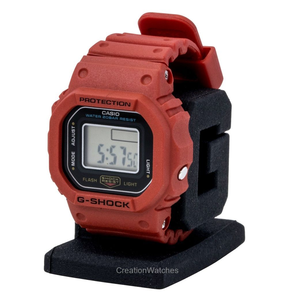 Casio G-Shock Нано Цифровые Красные Био-смола Ремешок Кварцевые DWN-5600-4 200М Унисекс Часы