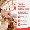 50Pcs 304 Stainless Steel Poultry Drinker Nipple PP Red Chicken Water Drinker Corrosion Resistant Rust Proof