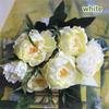 8 Head DIY Decor Vintage Wedding Artificial Flowers  Silk Peony  Rose Bouquet Party Decoration
