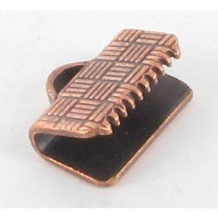 MégaCréa - Embout fermoir pour ruban et miyuki 10mm Cuivré