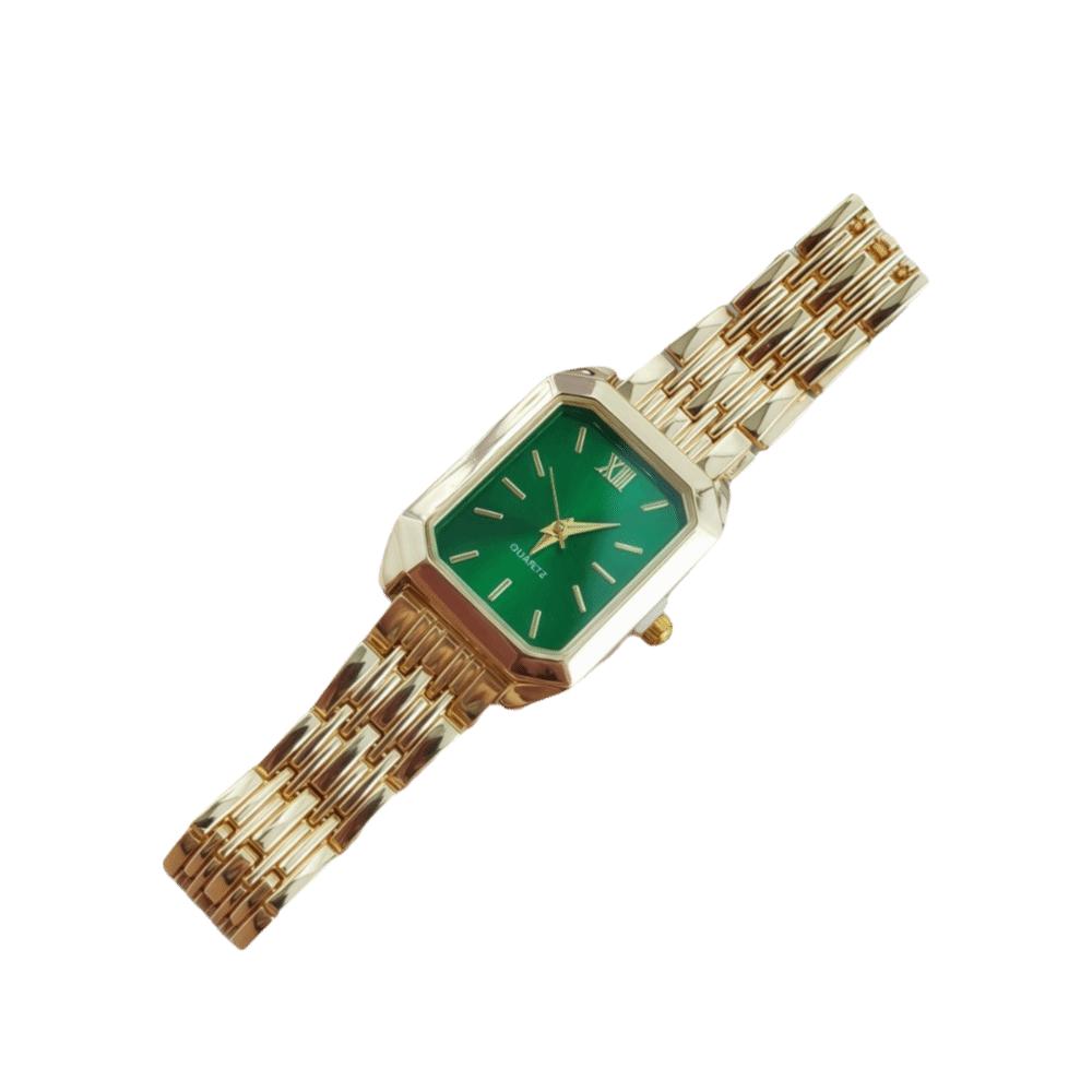 Square Dial Rhinestone Quartz Watch Slim Strap Rhinestone Watch Women Quartz Watch Casual Wear