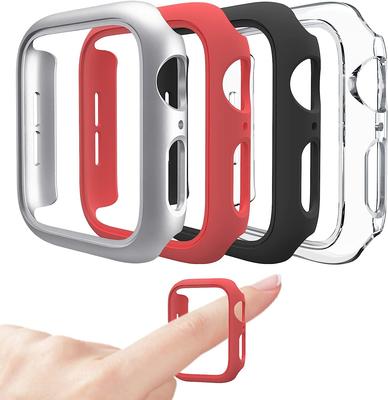 Чехол для Apple Watch Case 6 se 5 3 44мм 40мм 42мм 38мм Аксессуары Защитная пленка для экрана из ПК бампер iWatch series 7 8 41мм 45мм Чехол