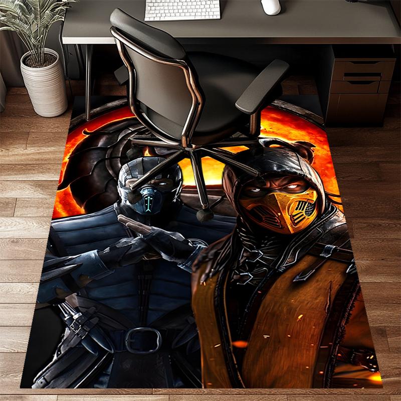 1pc M-Mortal Kombat1 Design Printed Area Rug Carpet for Bedroom Living Room Home Decor Rugs Mat Non Slip Mat Rug for Bedside