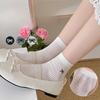 Women's Summer Thin Mesh Lovely Ballet Bow In The Tube Cotton Socks