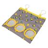 Pet Hanging Hay Feeder Bag with Holes Lemon Pattern Small Animal Hay Feeding Bag for Rabbit Guinea Pig 3 Holes