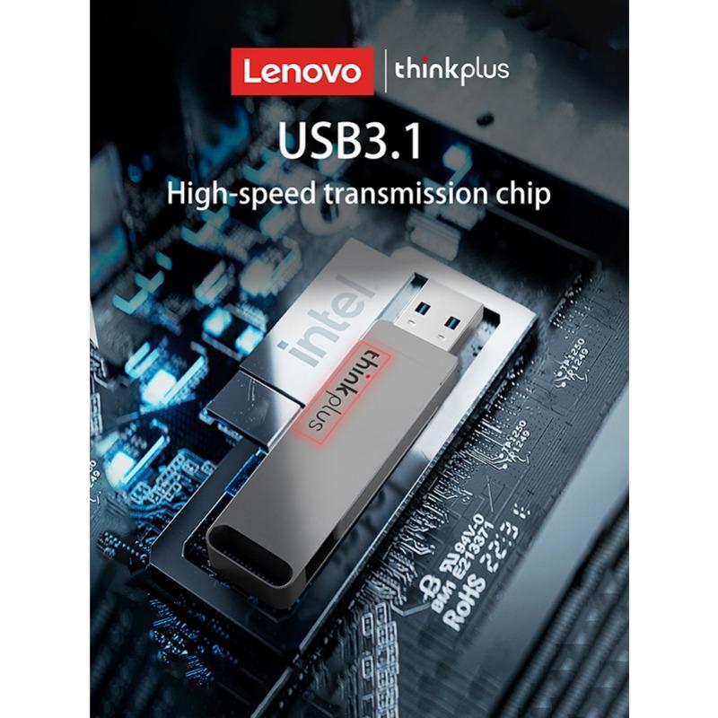 Флэш-накопитель Lenovo-USB Type-C Dual USB A Plus USB C OTG для Android-смартфонов, планшетов и ноутбуков 2-в-1 MU110