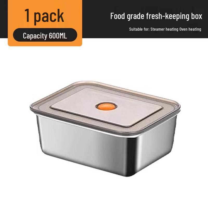Пищевой контейнер из нержавеющей стали 316 с крышкой - Герметичный ланч-бокс бенто и для хранения в морозильной камере