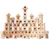 Деревянные акриловые строительные блоки с драгоценными камнями, 50 штук: Интерактивная игра для родителей и детей для раннего развития и строительства замка