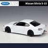 Welly 1/24 Nissan Silvia S15 Модель спортивного автомобиля из сплава Литой металл Модель гоночного автомобиля Высокая симуляция Коллекция Детская игрушка Подарок