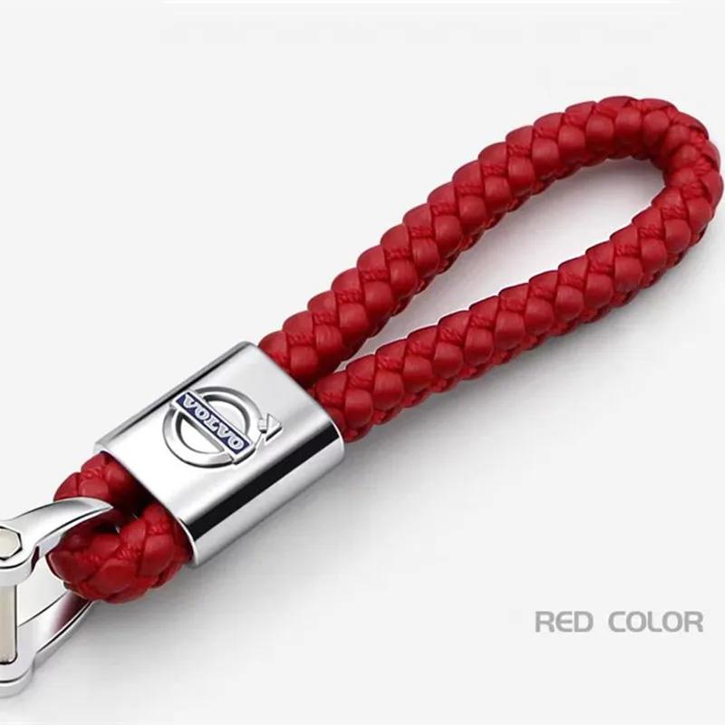 Car Metal/Leather Styling Keychain For Volvo XC40 XC90 V40 V90 V60 XC60 S80 S60 S90 C40 V70 XC70 Accessories