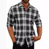 New Men's Plaid Lapel Shirt Men's Spring Autumn Long Sleeve Casual Shirt