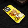 Cute R-RilakkumaS Phone Case For IPhone 17 Air 16 E Pro Max 15 14 13 Mini 12 Pro 11 Max Plus Black Glass Cover