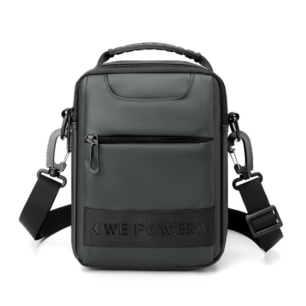 Casual Men Crossbody Bag Large Capacity Nylon Wearable Belt Hanging Bag Multi-Pockets Multi-functional Small Shoulder Bag Travel