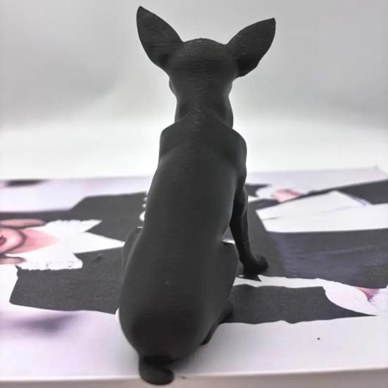 3D-печатная фигурка чихуахуа Yousheng, Современная черная статуэтка собаки, Пластиковая скульптура щенка для украшения стола, Подарок для питомца