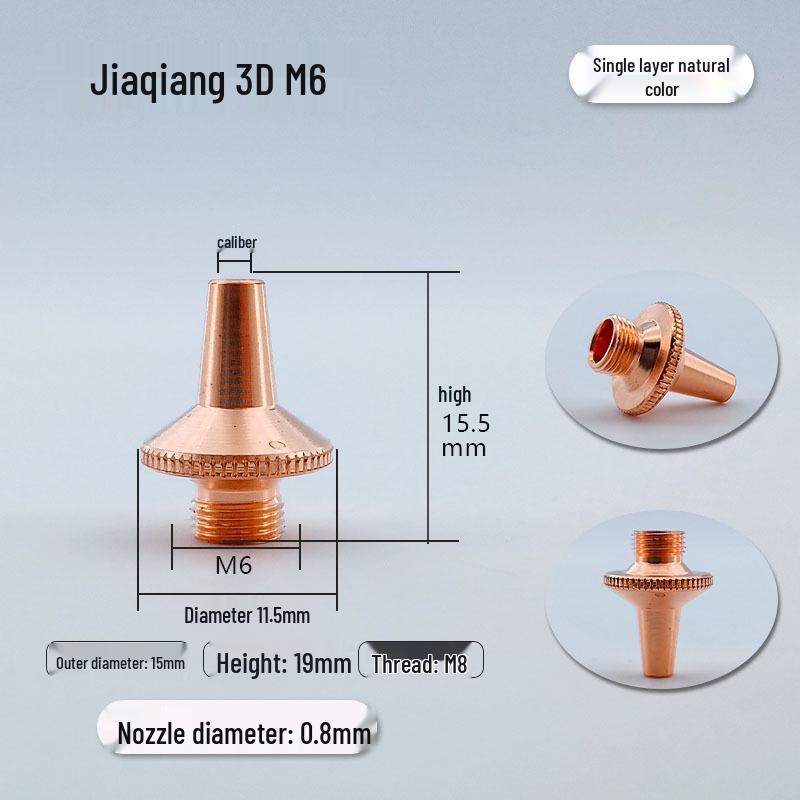 3D M6 Fiber Laser Tube Cutter with Chrome-Plated Purple Copper Nozzle