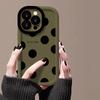 Simple Black Dots Suitable for Apple 16 Promax Mobile Phone Case IPhone 14 Puff 13 Simple 15 Full Package