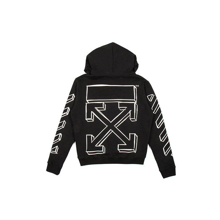 OFF-WHITE Chain Arrow Slim Hoodie OMBB034E181920241001