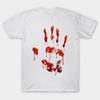 T Shirt Women Bloody Hand Print Halloween Harajuku Print Kawaii Tshirt Summer Short Sleeve Female T-Shirt Top Tee