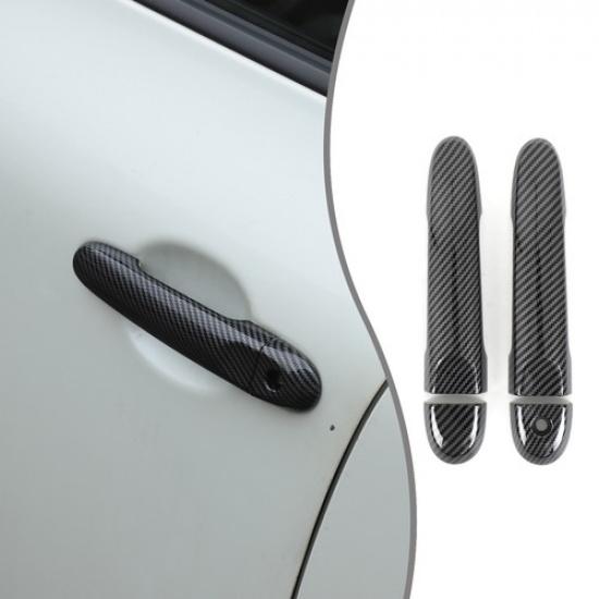 Carbon Fiber ABS Outer Door Handle Cover Trim For Nissan Juke 2011-