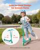 Kick Scooter for Kids Ages 3+, 2-Wheel Toddler Scooter with Light-Up Wheels, Adjustable Height Handlebar, Wide Anti-Slip Deck, Foldable Lightweight
