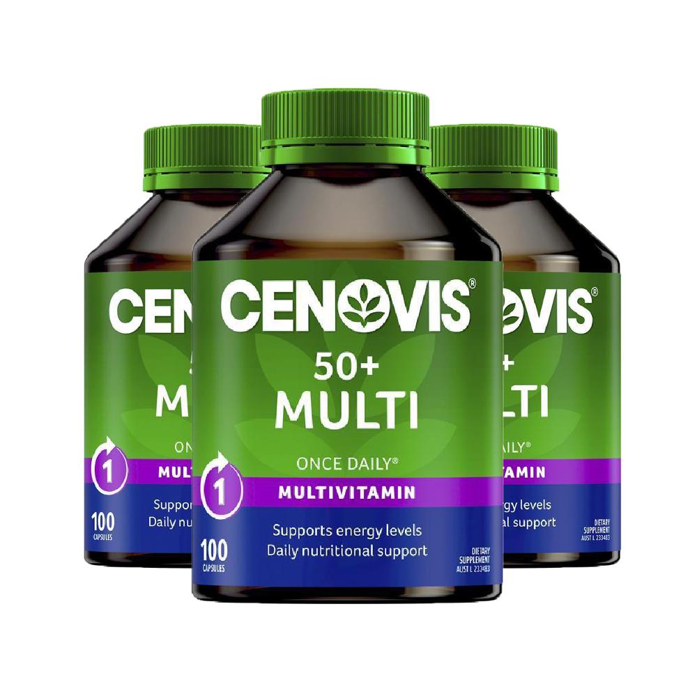 CENOVIS Multi 50+ Once Daily 100 Capsules 3ea