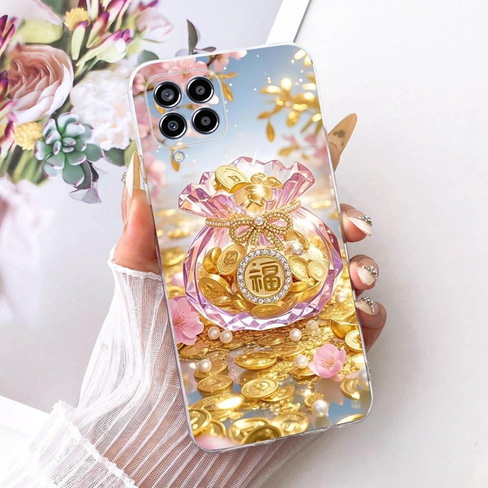 Transparent For Samsung M33 5G Case Cover Cute Cat Fashion Butterfly Funny Painted Casing For Samsung Galaxy M33 5G M336B M336K