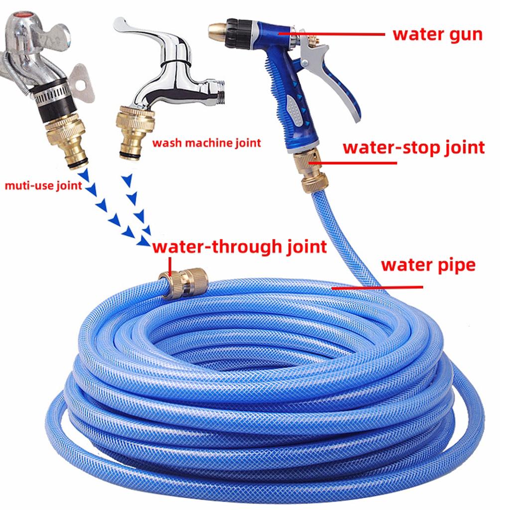High Pressure Garden Hose Spray Gun Adjustable Sprinkle Nozzle for Cleaning Car Watering Flower Plant Showering Pets Car Wash