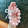 Beaded Bow String Bead Mobile Phone Chain Short Colorful Ball Beaded Phone Strap  Christmas Gifts