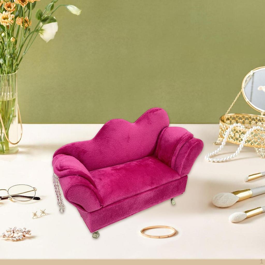 Диван Витрина для ювелирных изделий Коллекционный Пыленепроницаемый Портативный Органайзер Безделушка для колец