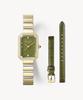 Lollalojeu Ms. Lola Green Onyx Zirconia Wife Gift Watch Set