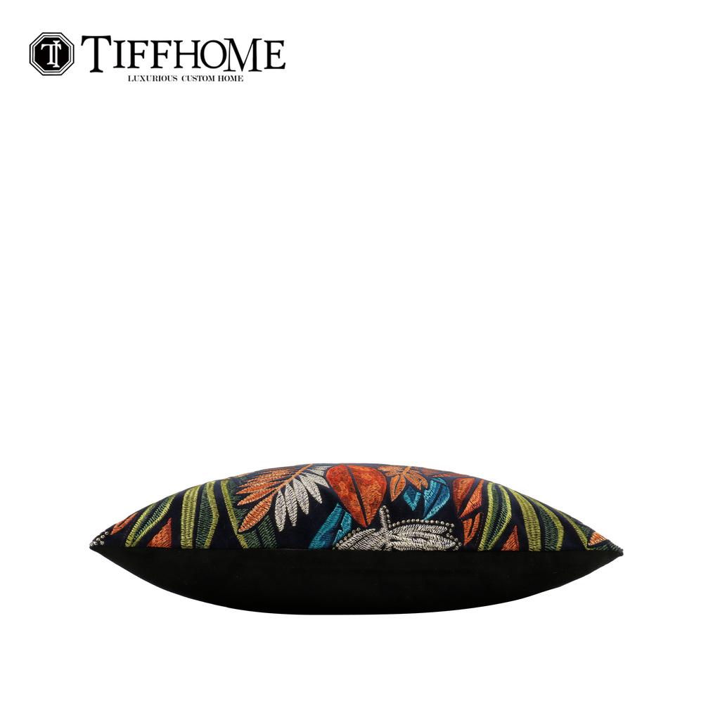 TIFF HOME American Retro Pillowcase High-End Embroidered Leaf Pillow Home Cushions Pillow Covers Decoration Cushion