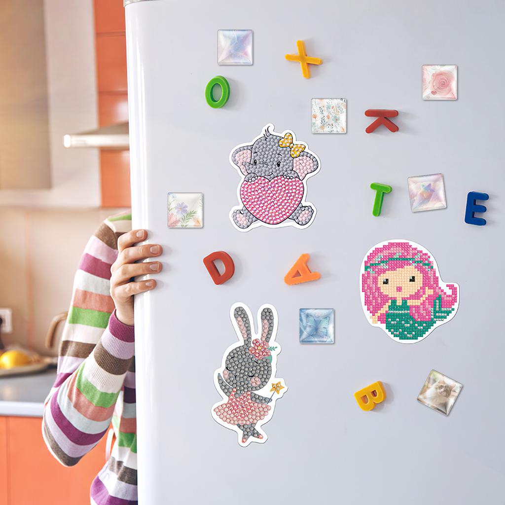 Набор для поделок «Сделай сам» 72 шт. Магнит на холодильник Квадрат/Сердце Магнит на холодильник с клейкой основой Магниты для офиса, класса, домашнего декора