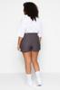 Women's Style Plus Size Gray Woven Tied Shorts Skirt