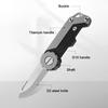Titanium Alloy Folding Knife Multifunctional Outdoor Survival Pocket Knife Portable Black Cutter Unboxing EDC Keychain Pendant