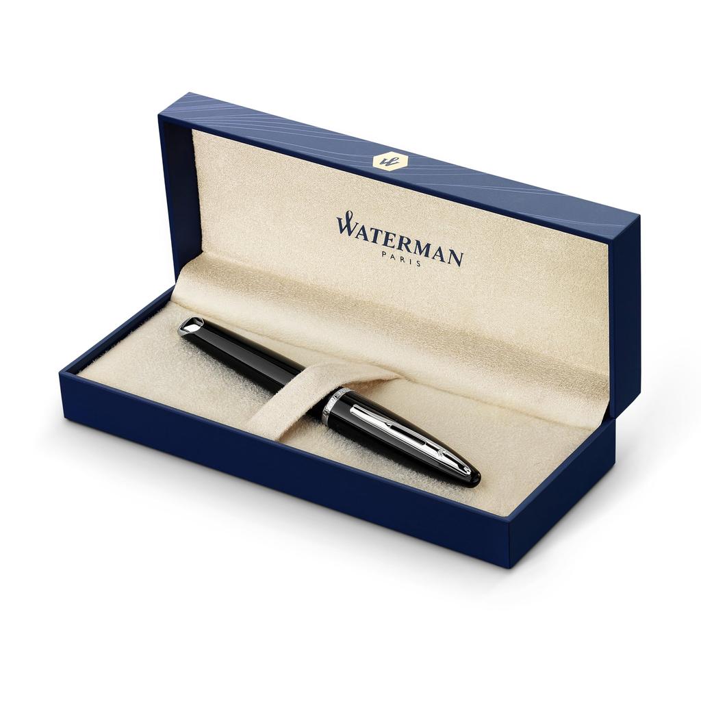 Waterman Чернильная ручка Carene Black Sea ST, Тонкое перо с 18-каратным золотым пером, Роскошная письменная ручка с подарочной коробкой S0293970