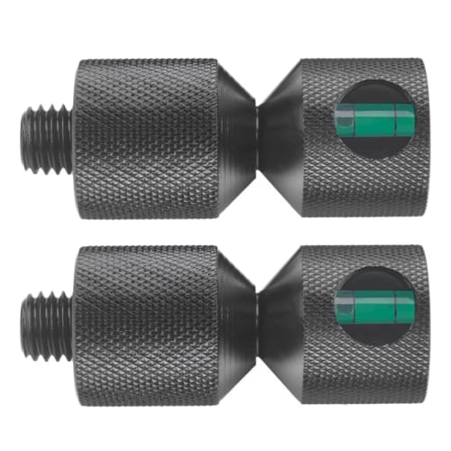 CNRAQR 1-1/20.3 Cm 2-Hole Pin Integrated Level, 6061 Aluminum 2-Hole Flange Alignment Pins, Anodized Black Oxide Finish, Pack of 4