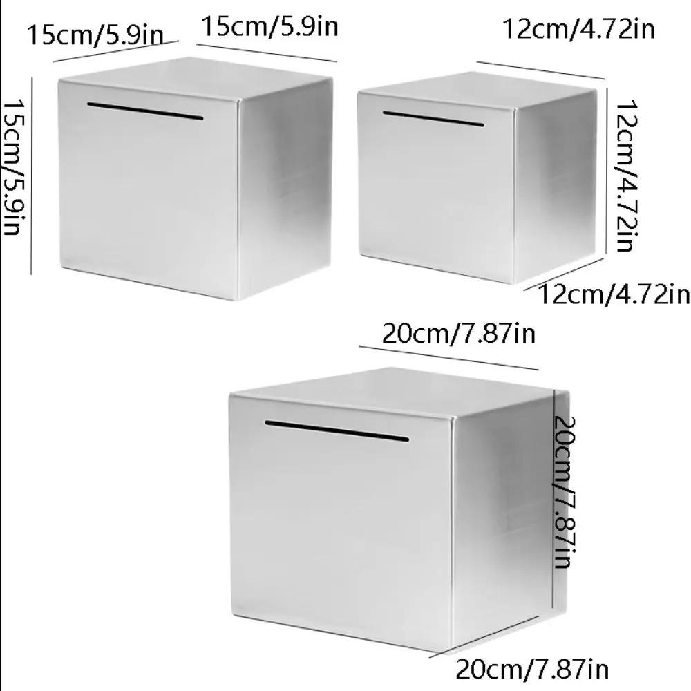 Security Money Box Stainless Steel Coin Money Saving Box  Helps The Habit of Saving