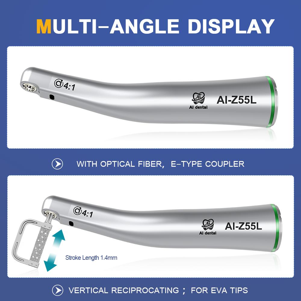 Стоматологический угловой наконечник AI-EVA-Z55L 4:1 полотно сабельной пилы, внутренний распылитель воды с оптоволоконным ортодонтическим наконечником