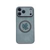 Роскошный замшевый магнитный чехол с кленовым листом для Apple 17 Pro Max