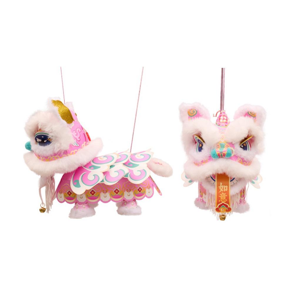 2026 Новый год Танец Льва Фонарь Древний DIY Набор Материалов Новый Год Фонарь Водонепроницаемый с Кисточкой Светящийся Фонарь