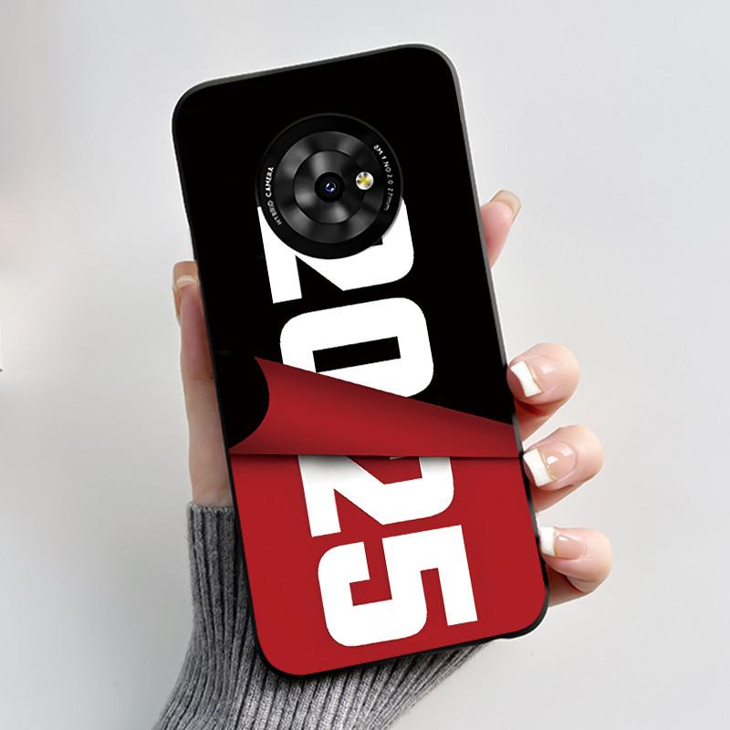 New Unique Cartoon Design Soft Silicone Black Casing For TCL Suixuetang M1 Fluffy Kitten Pattern Shockproof Protective Cover