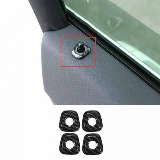 Bolt Lock Down Ring Frame Carbon Fiber Car Inner Door Fit For BMW X1 F48 2016-19