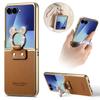 Кольцо-держатель Роскошный кожаный чехол-сумка для Samsung Galaxy Z Flip 8 5G Flip8 Flip6 Flip7 FE Flip 7 6 5 4 Flip5 Flip4 Защитный чехол