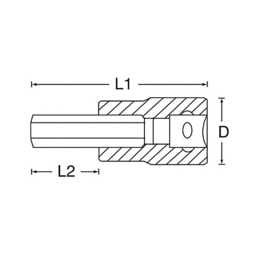 SIGNET 1/2 Drive 15mm Long Hex Bit Socket 23953