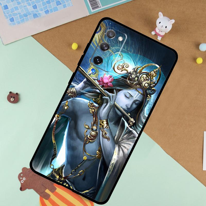 Indian God Lord Krishna Soft Case For Samsung Galaxy S24 Ultra S9 S10 S20 S22 S21 Plus S23 FE S25 Ultra Funda Cover