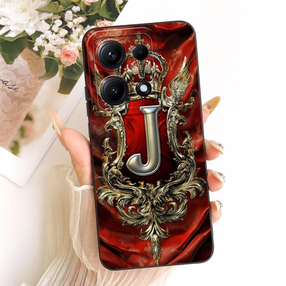For Xiaomi Redmi Note 14S Case Cute Crown Letters Cover Shockproof Soft TPU Phone Cases For Xiaomi Redmi Note 14S Note14S Fundas