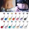 Summer Bikini Crystal Rhinestone Surgical Steel Navel Bar Ring Belly Button Body Piercing Jewelry