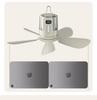 Rechargeable Silent Ceiling Fan with USB Night Light for Dorms and Outdoor Camping