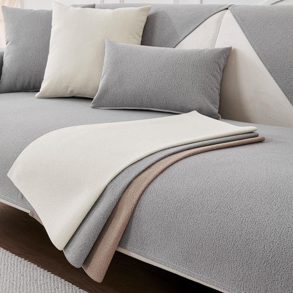 Сплошные цветные чехлы для диванов для гостиной, противоскользящие пылезащитные чехлы для диванов, универсальные четырехсезонные диваны, водонепроницаемая подушка для дивана