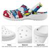 Color Print EVA Garden Clogs Women Men Lightweight Breathable Slip On Shoes Beach Pool Bathroom Home Sandals Home Outdoor Use
